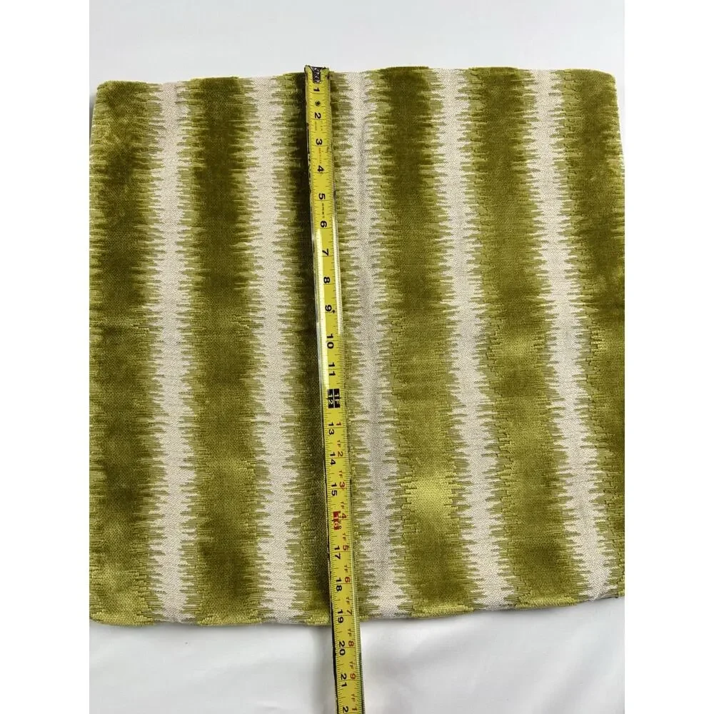 Chartreuse Velvet Throw Pillow Cover Set 2/Pair Green Cream Smithy Home Couture